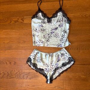 Victoria's Secret Floral Satin Cami Sleepwear Set
